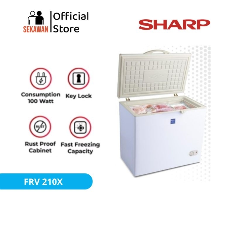 freezer box Sharp pakai kunci FRV 210X