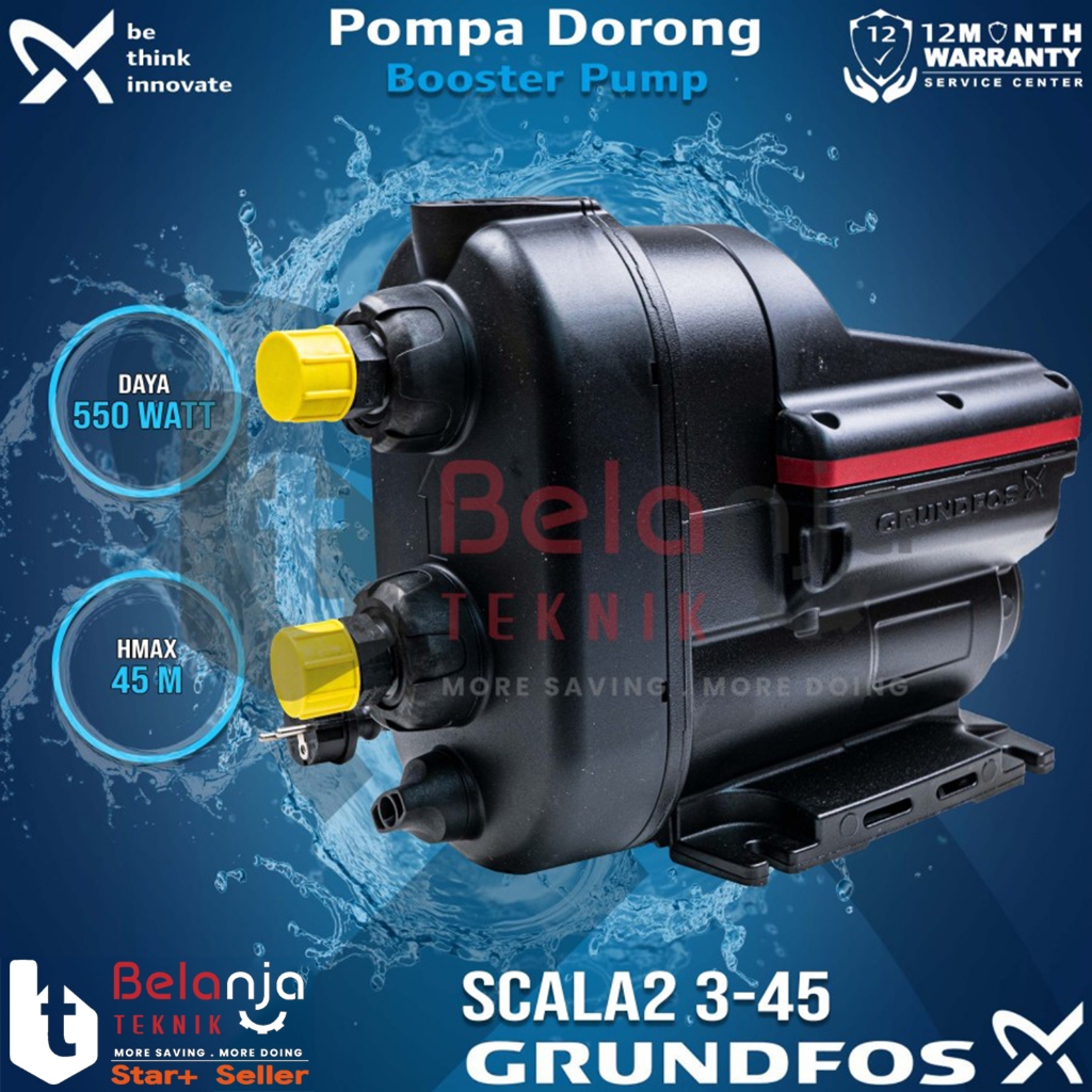 Mesin Pompa Air Pendorong Grundfos Scala 2 3-45 Booster Pump 8 Meter 500 Watt
