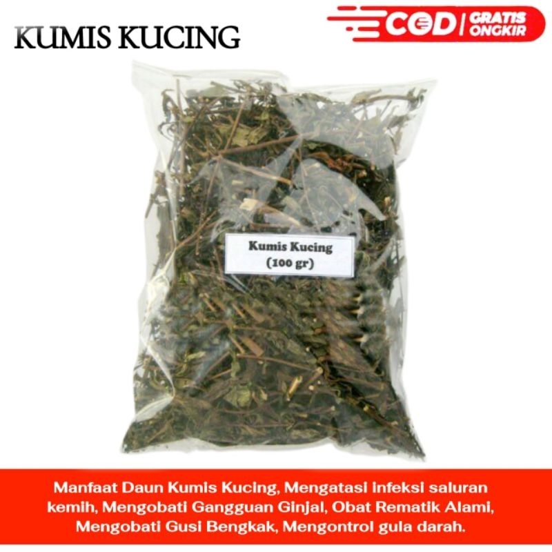 

DAUN KUMIS KUCING KERING 100G