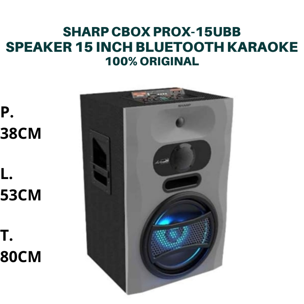 SHARP CBOX PROX15UBB Speaker 15 inch speaker bluetooth speaker karaoke