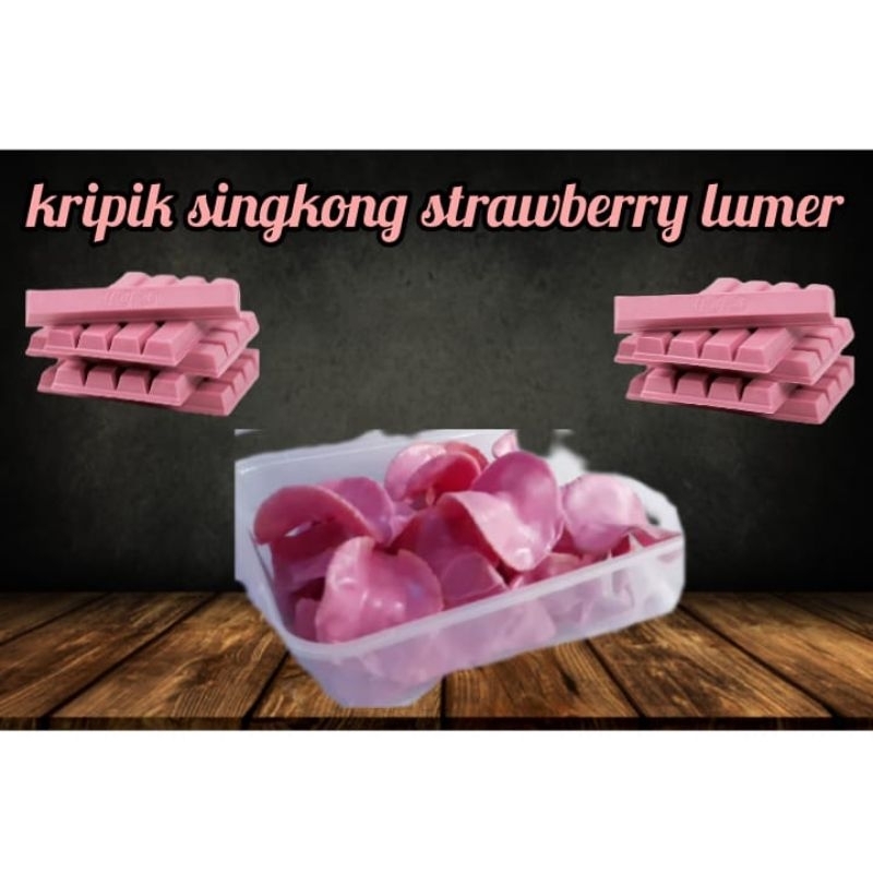 

kripik singkong strawbery lumer