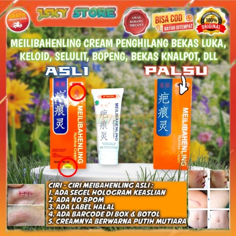 ORIGINAL - MEILIBAHENGLING CREAM PENGHILANG BEKAS LUKA, KELOID, SELULIT & BOPENG TERAMPUH KELO COTE