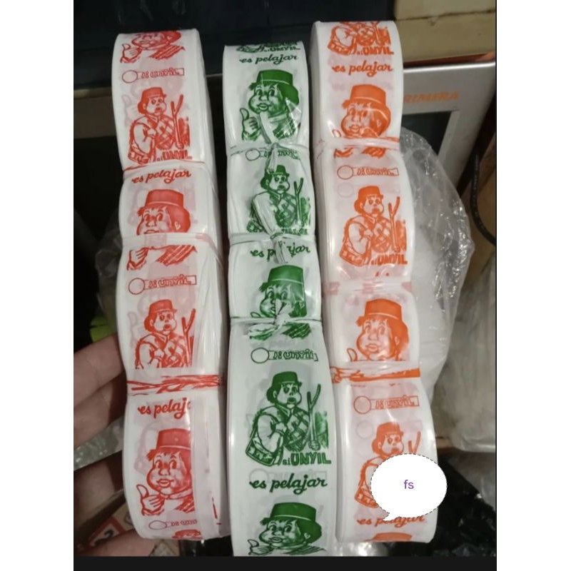 Plastik Es Potong Unyil, Roll 4cm*500 m -+ 1250 gr, Plastik Es Jadul