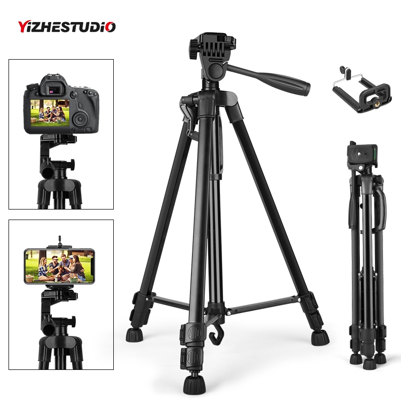 3366 1,4 METER 140 CM PREMIUM PORTABLE TRIPOD KAMERA HANDPHONE HP RING LIGHT