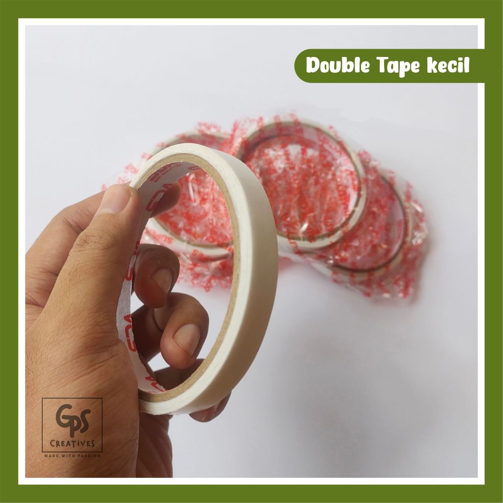 

Double Tape kecil 12mm Isolasi Dua Sisi Bolak Balik