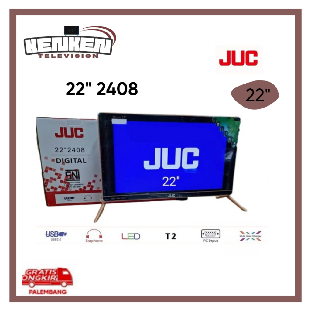 LED TV JUC 22 inc 2408 Digital TV 22"  BISA UNTUK  MONITOR DAN PC