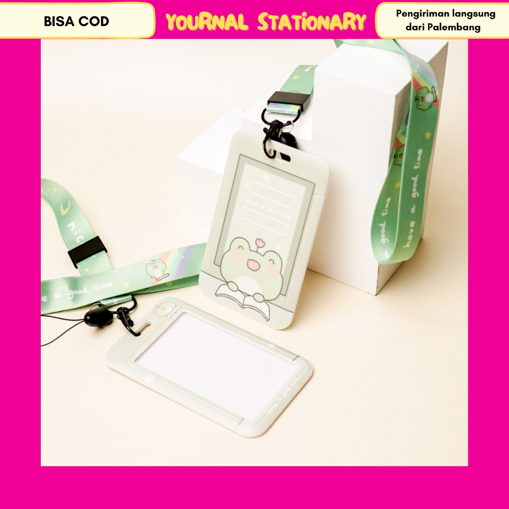 

ID Card Flashee Lanyard Froppy Korea Kiyowo Pastel Lanyard Flashee Name Tag Tali Premium COD