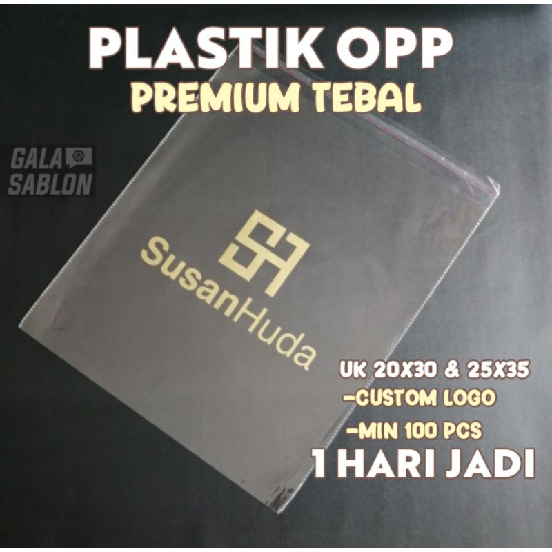 PLASTIK OPP CUSTOM LOGO|PLASTIK SABLON  UK 25X35-20X30