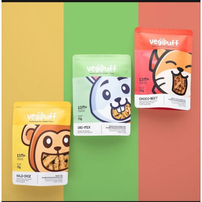 

VEGIPUFF SNAK BAYI 1+thn camilan bayi organik 25gr