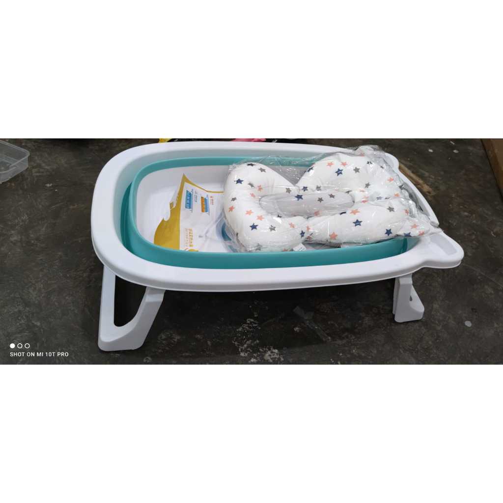 Bak Mandi lipat / Tempat Mandi Bayi /Baby Bathtub Dengan Matras
