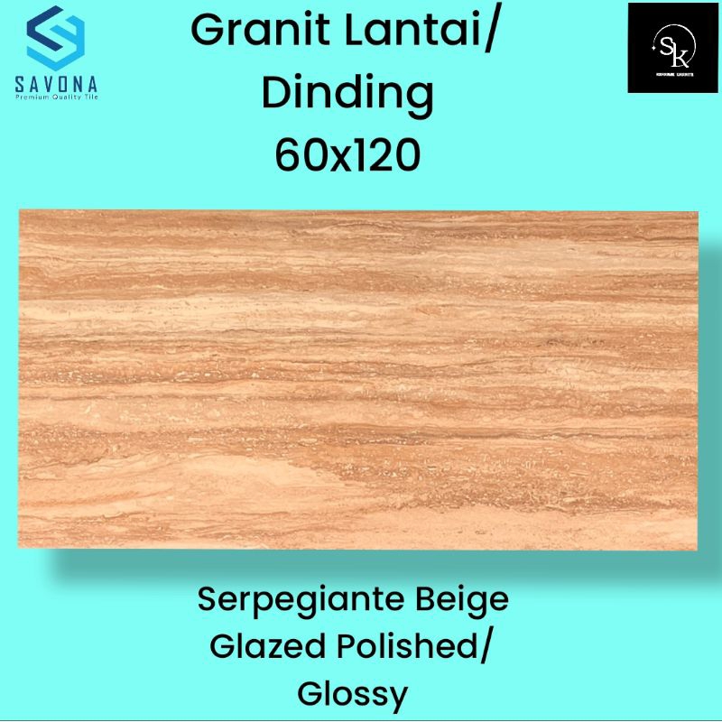 Granit lantai 60x120 Savona Gress Serpegianto - Glazed Polished