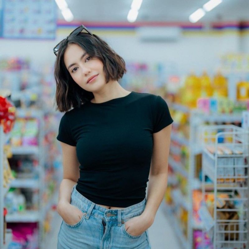 Kaos Crop Top Wanita Terbaru Bahan Cotton Combed 24s Tebal / Baju Crop Top / Atasan Crop Top Wanita 