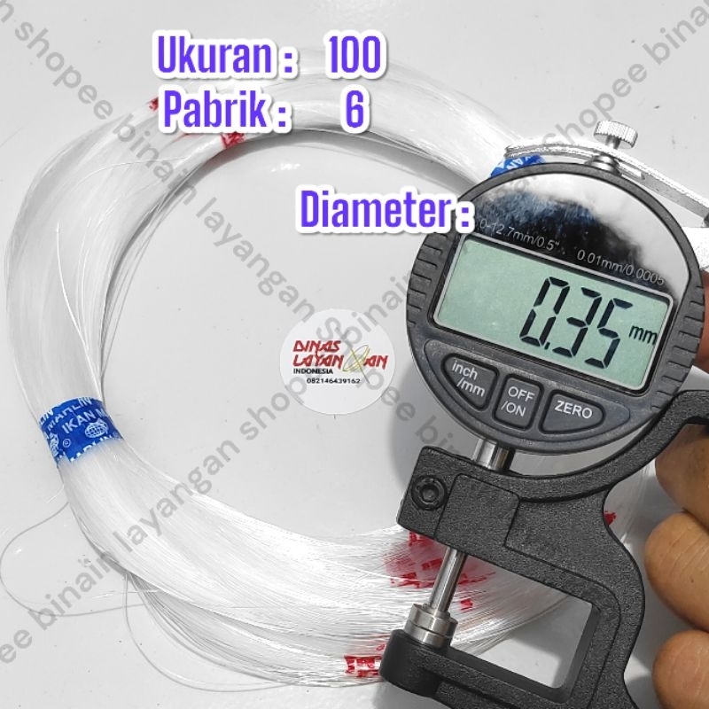 senar bening ukuran 100 senar pancing senar manik2