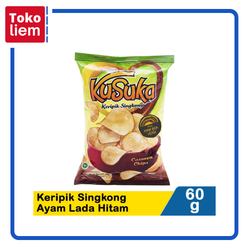 

Kusuka Keripik Singkong Ayam Lada Hitam 60G