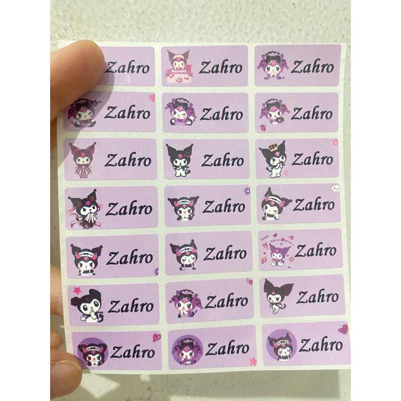

Label nama anti air stiker waterproof KUROMI