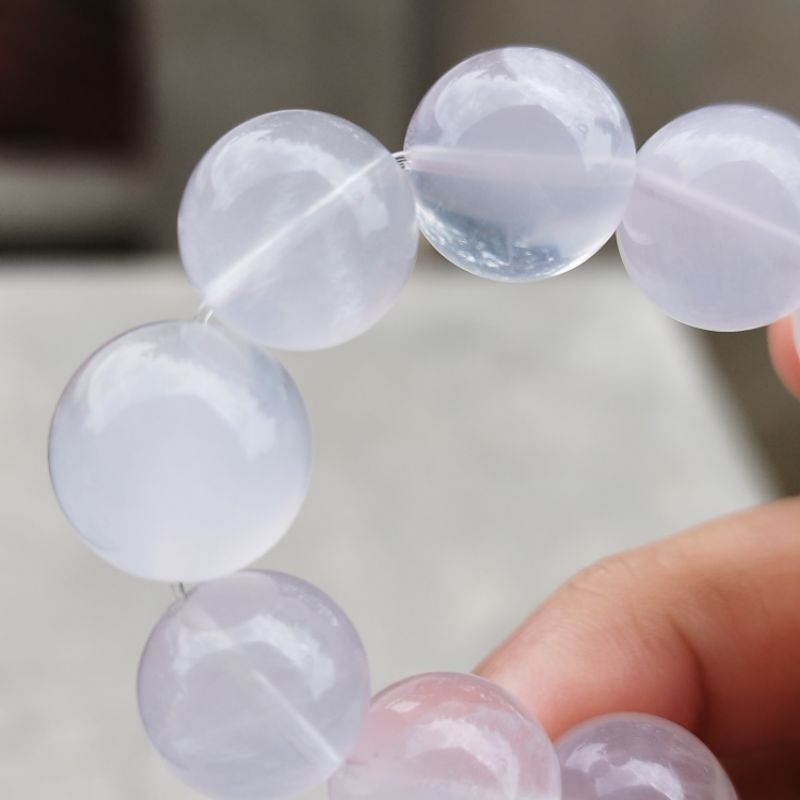 Gelang Kristal Lavender Fluorite Gelang Crystal Batu Alam Natural