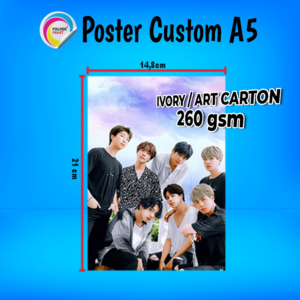 

Cetak Poster Custom A5 Glossy Art Karton 260 Gram