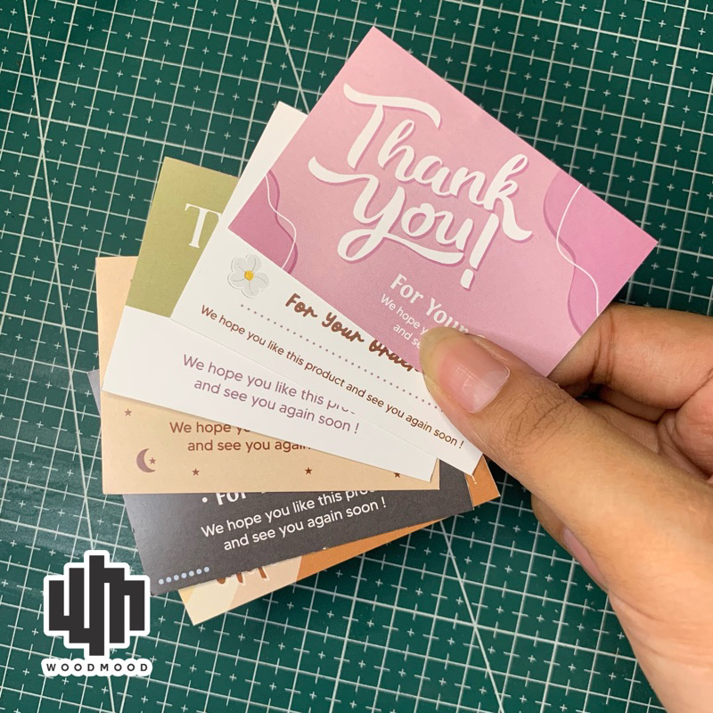 

(ISI 10 PCS) New Design Thanks Card/ Thank You Card/ Kartu Ucapan Terima Kasih