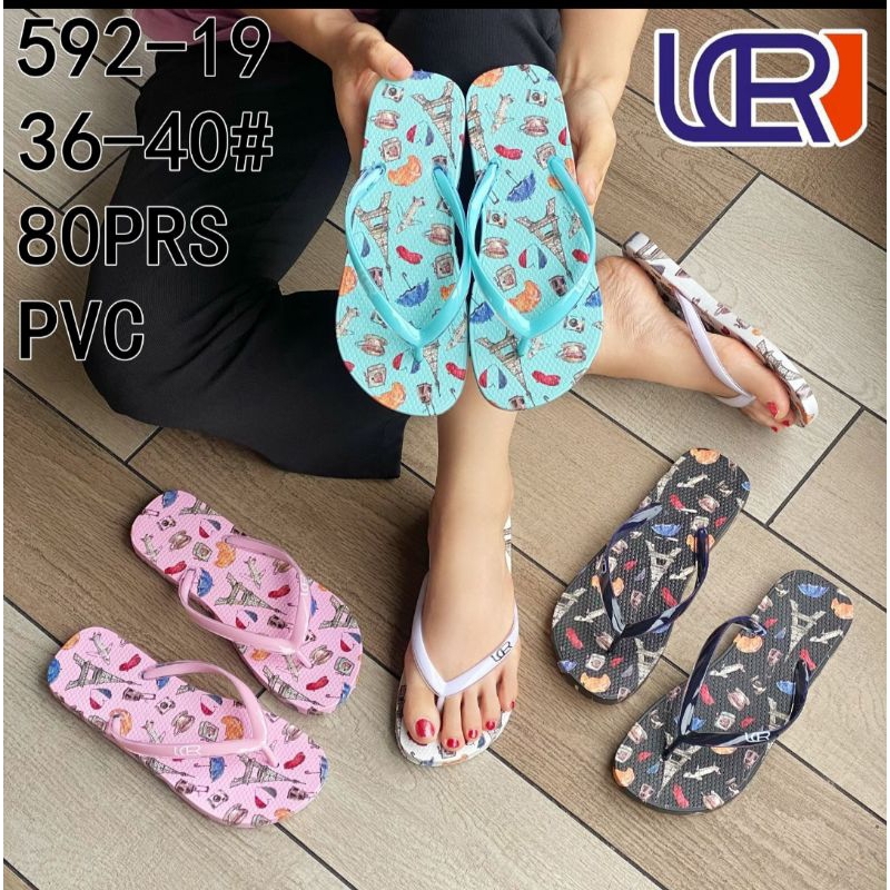 Sandal Jepit Wanita Motif Menara Eiffel Paris 592