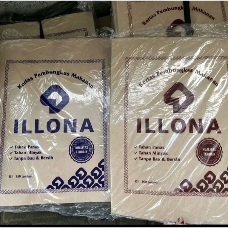 KERTAS NASI COKLAT/KERTAS MINYAK isi 100,250 lembar