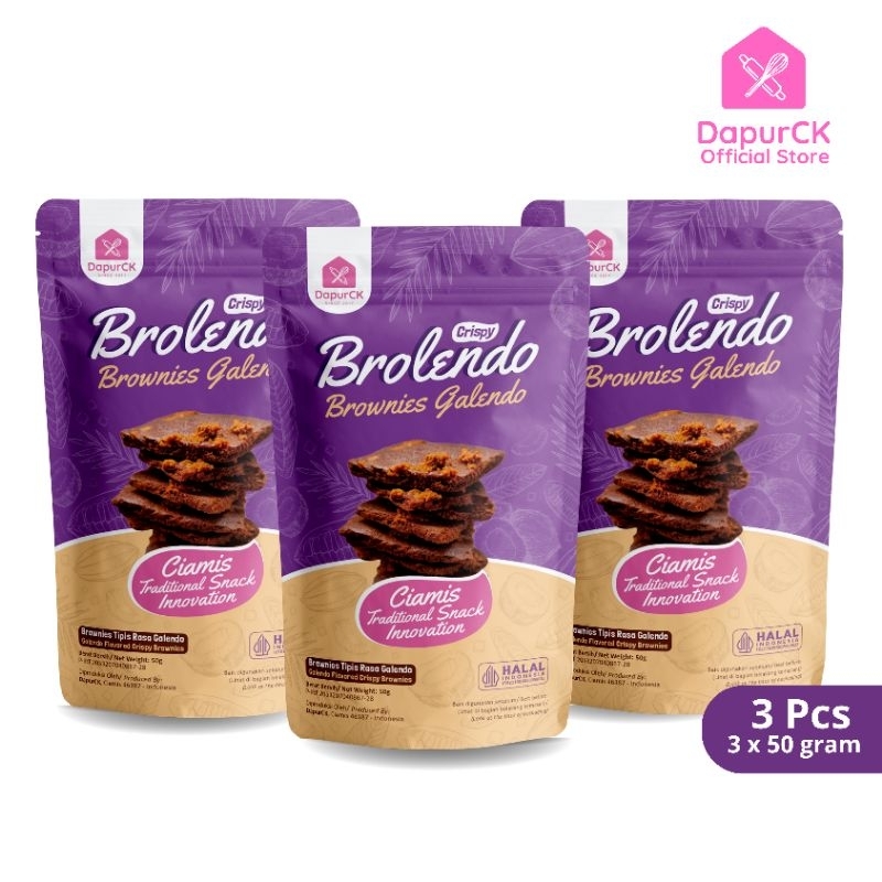 

Brolendo Borwnies Galendo Crispy Oleh - Oleh khas Ciamis DapurCK ( Paket Hemat 3 pcs )