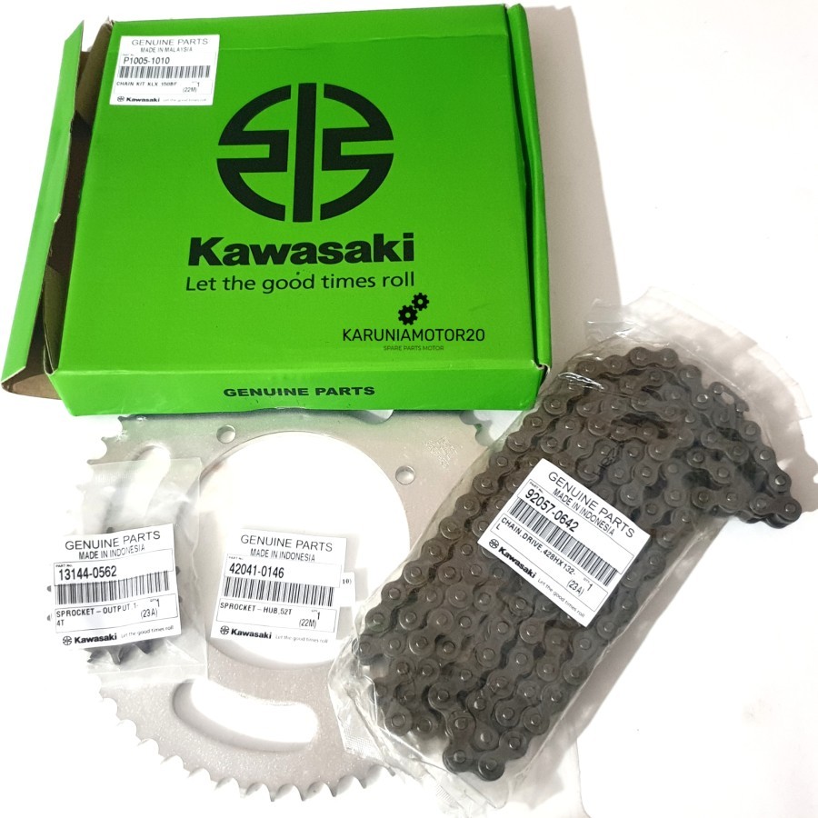 Gearset Gear Set Rantai KLX 150 BF 150BF Original Kawasaki P1005-1010