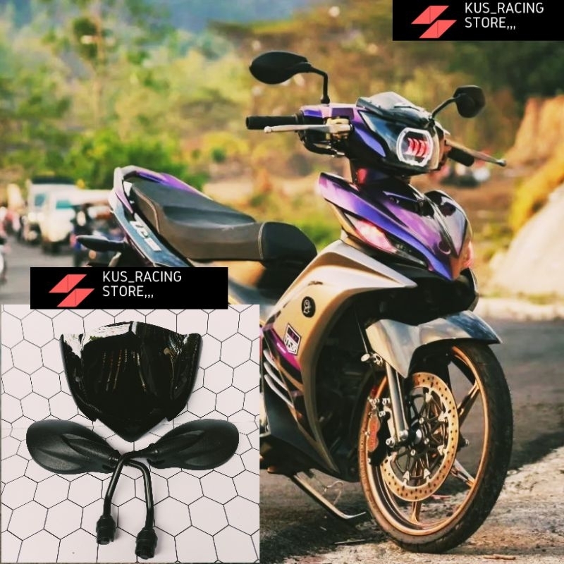 Paket Visor Plus Spion X1 Hitam Pnp Jupiter Mx New 135 Model Lc Malaysia