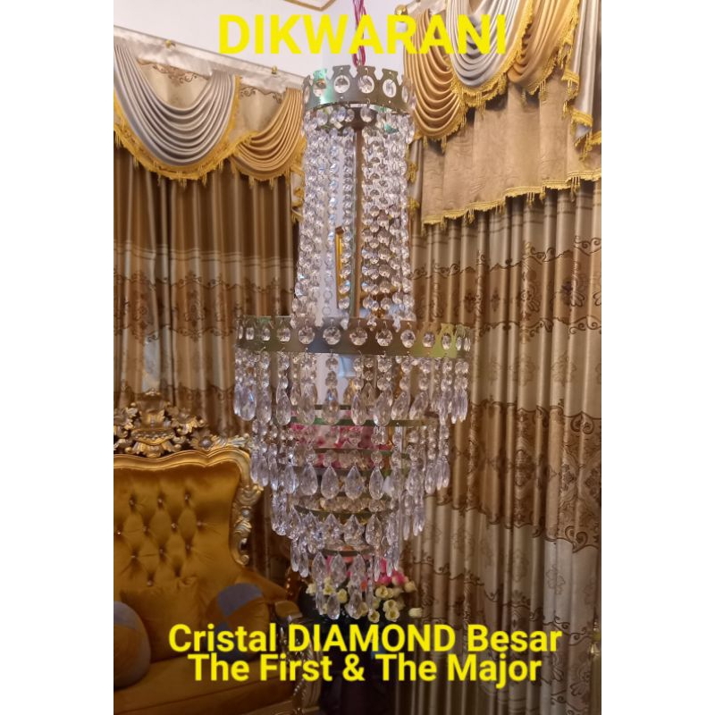 Lampu Gantung Cristal Big Jumbo/Lampu Gantung/Lampu Dekorasi/Lampu Hias/Lampu Ruang Tamu/Lampu Krist