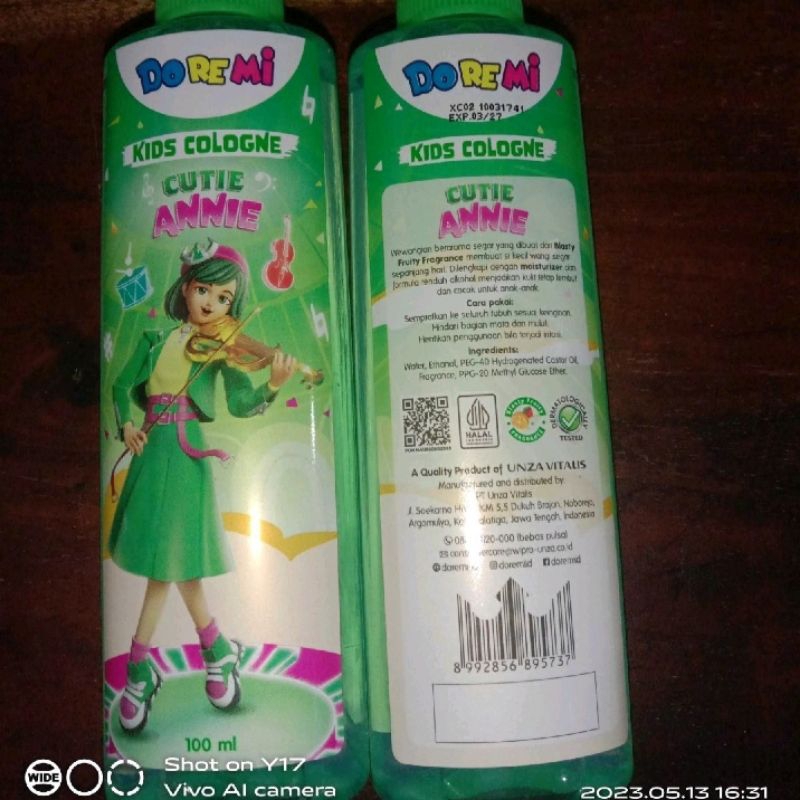 Doremi Kids Cutie Annie Spray Cologne 100Ml, Doremi Kids Lovely Jinny Spray Cologne 100Ml, Doremi Ki