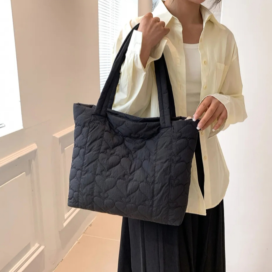 uniQue.id - Puffy Bag Tote Bag TWILLY Shoulder Bag Quilted Pillow Parasut Support Laptop Up To 14inc Tas Bahu Premium Big Size