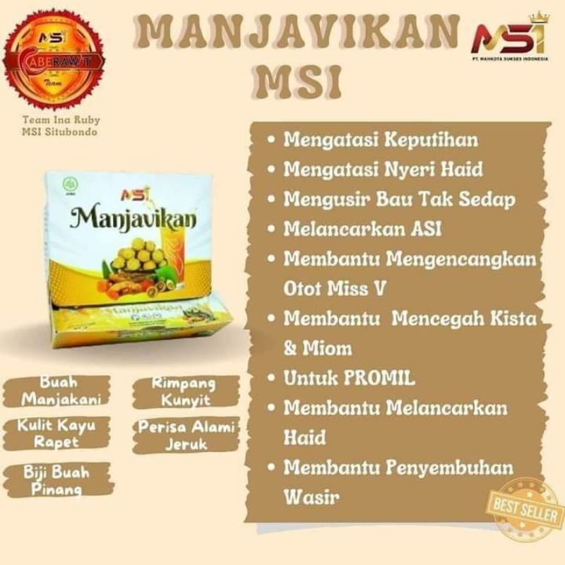 jamu rapat wanita manjavikan  /3 saset