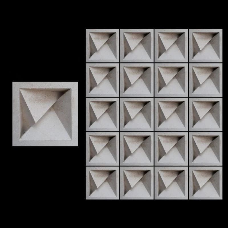 Roster beton minimalis Roster putih motif Durian 2 sisi