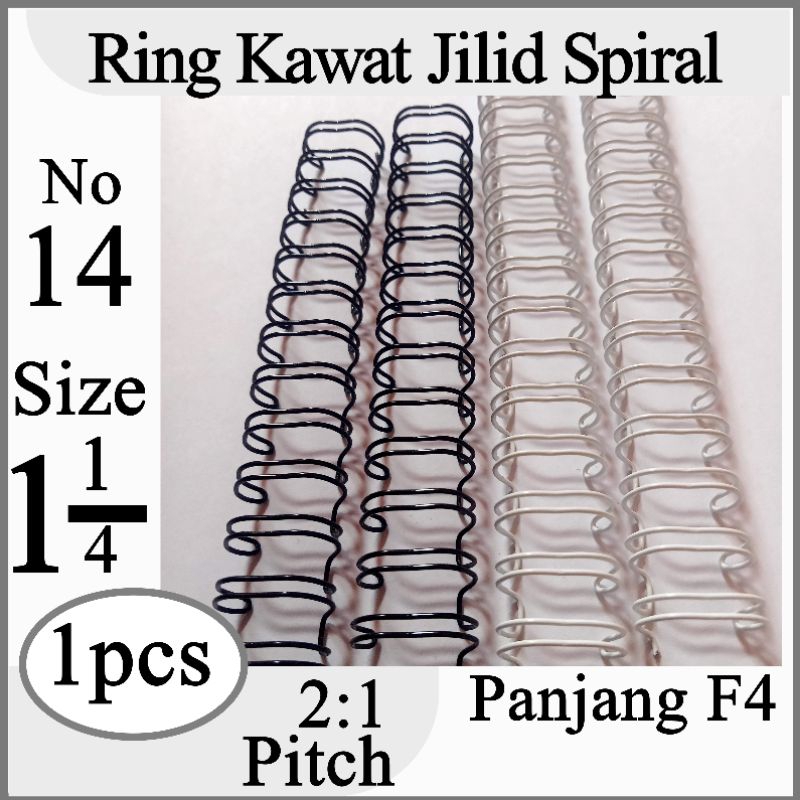 

Ring Kawat Jilid Spiral 2:1 ukuran 1 1/4 inchi F4