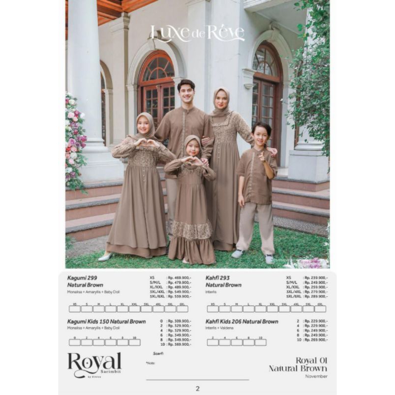 Ethica Sarimbit Royal 01 Natural Brown Terbaru 2024