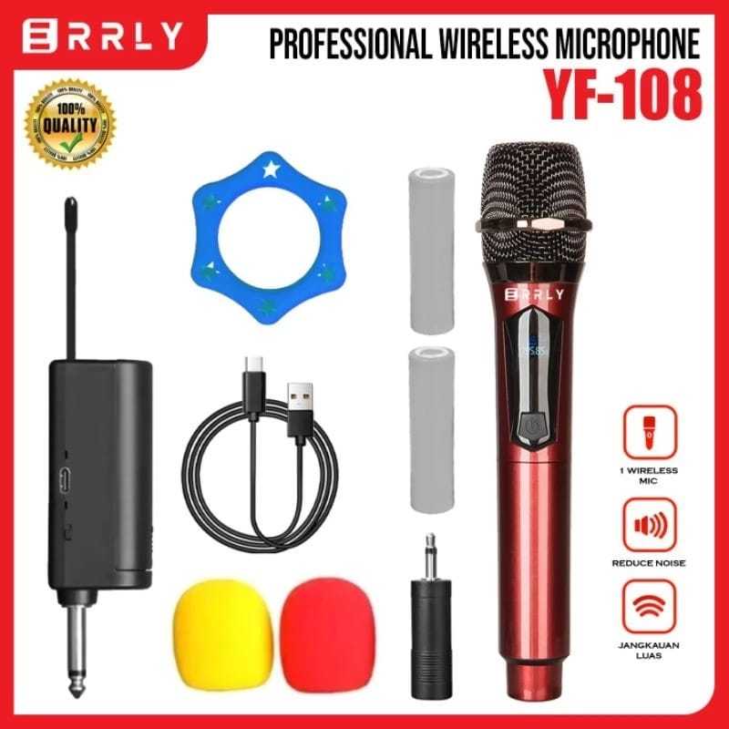 Mic Microphone karaoke Wireless Microphone Karaoke Bluetooth YF108S DOUBEL / YF108 SINFLE