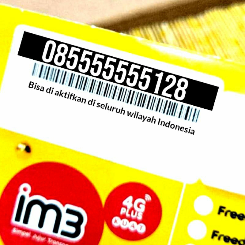 Nomor cantik Indosat IM3 Sapta 5555555 128