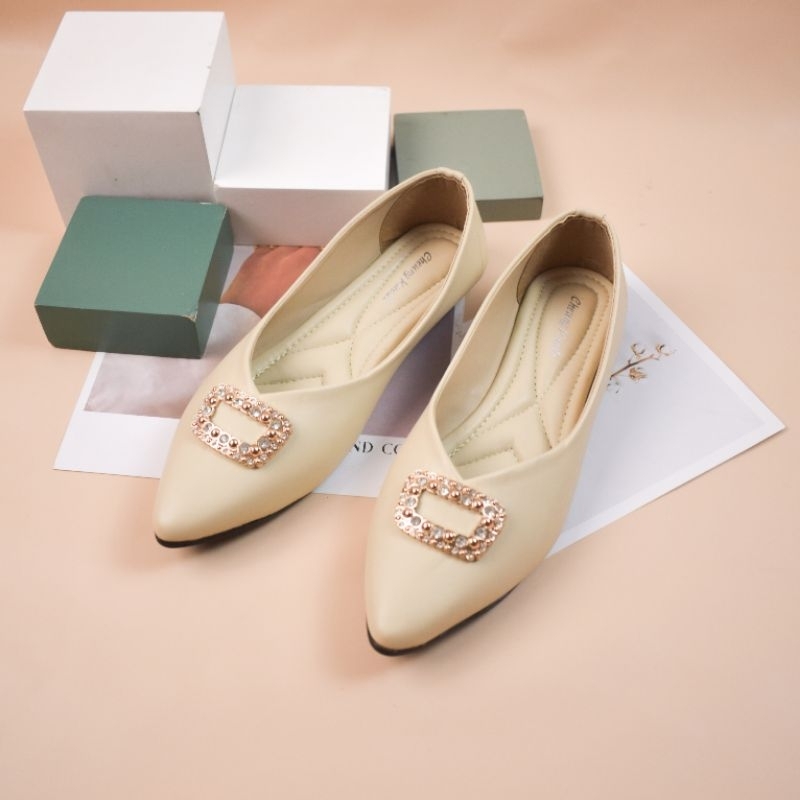 FLATSHOES LILLA|| SEPATU BALET PITA PERMATA