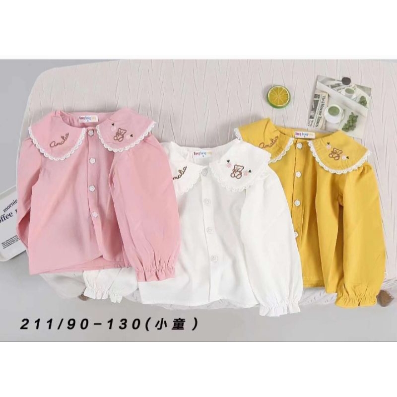 Baju ATasan Anak Perempuan/Kemeja Anak Perempuan/baju Import anak perempuan/kemeja adem Size 6bln-3 