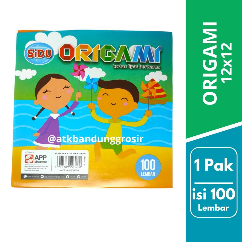 

Kertas Origami Kertas Lipat Sinar Dunia Origami 12x12 isi 100 Lembar Warna Polos 1 Sisi - Set