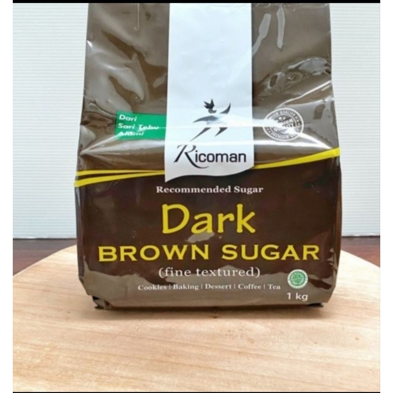 

RICOMAN DARK BROWN SUGAR, 1KG BUBUK GULA AREN DARK PREMIUM