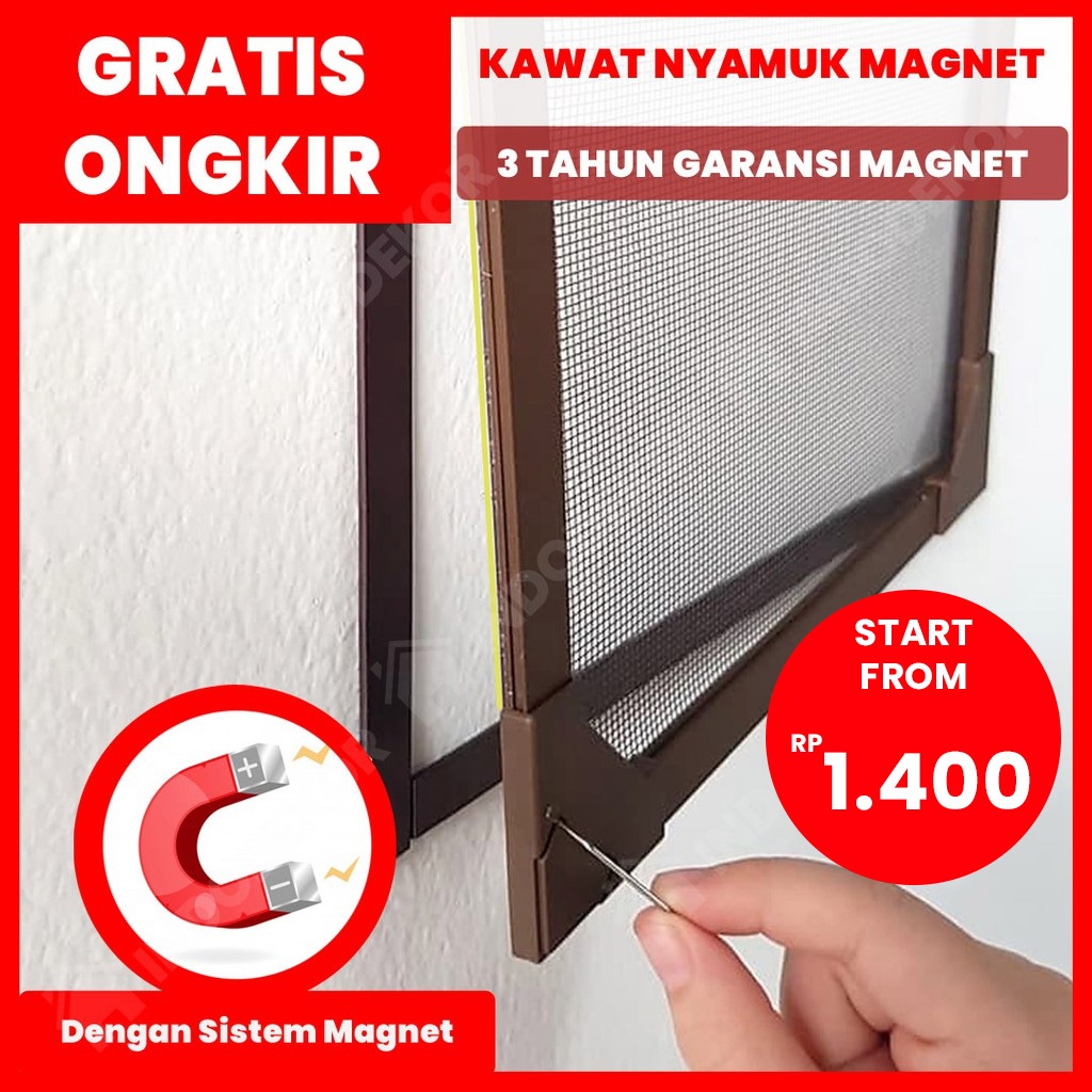 Kawat Nyamuk Magnet Kasa Nyamuk Magnet Kawat Jendela Ram Nyamuk Magnet