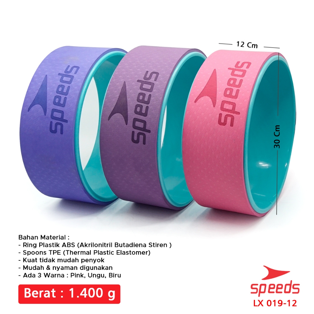 SPEEDS Yoga Wheel Alat Bantu Roda Yoga Tulang Rileks punggung Gym 30cm 019-12