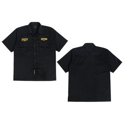 MokoWorkwear - Baju Engineer Hitam kombinasi kuning