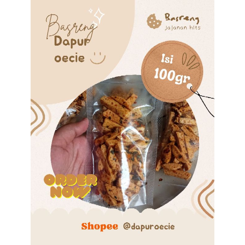 

[COD] Basreng pedas balado daun jeruk 100gram homemade dapur oecie