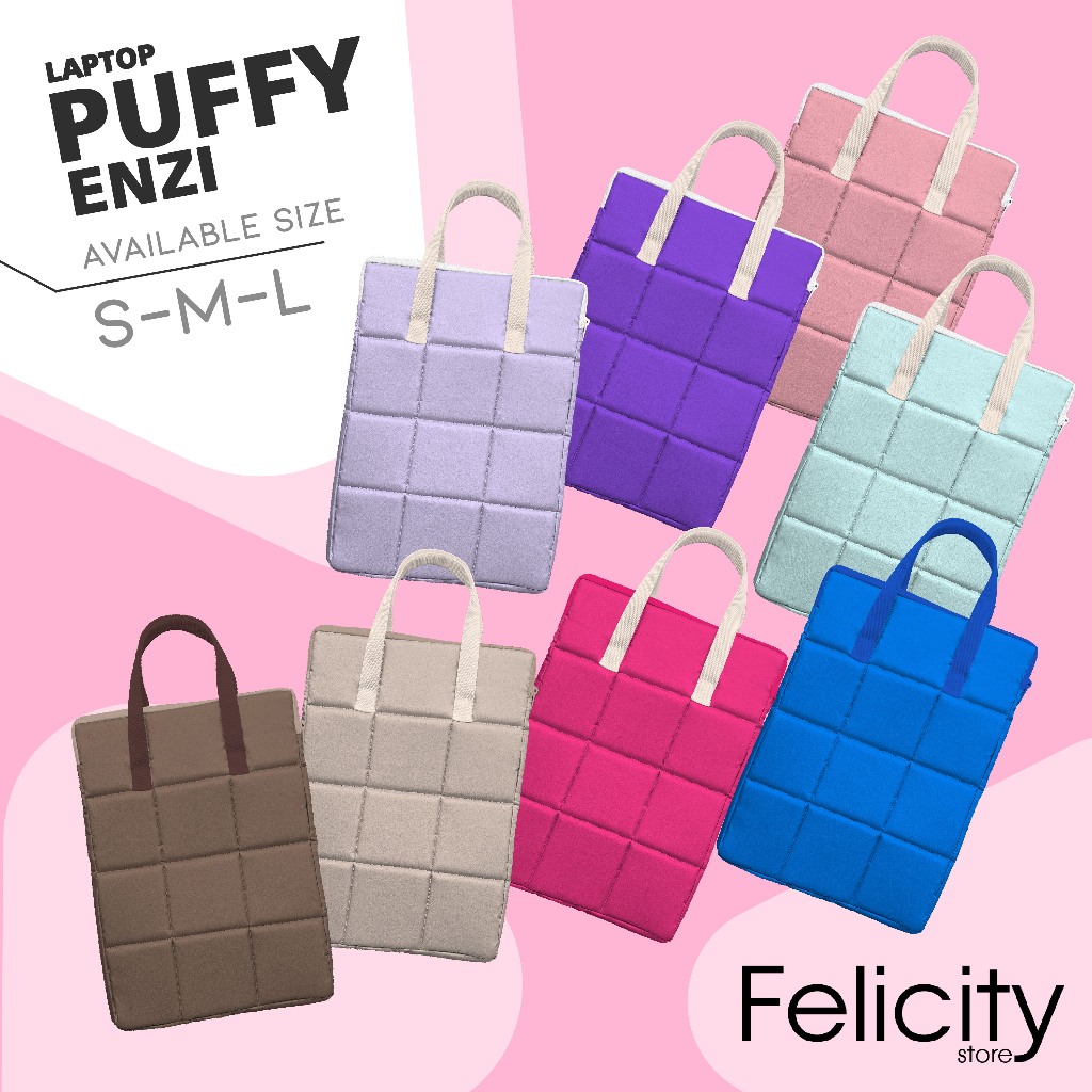 MNK l PUFFY LAPTOP SLEEVE | PUFFY LAPTOP | PUFFY BAG | POUCH LAPTOP | PUFFY HANDLEZIP By Manukashop