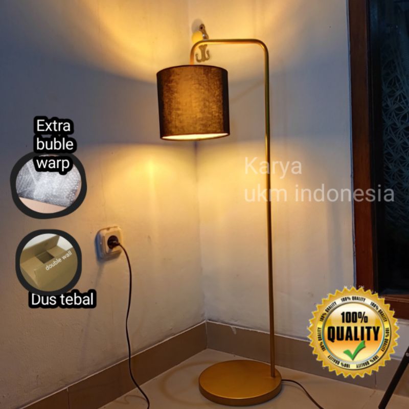 Lampu Standing lantai 1 meter minimalis ruang lampu tidur kap lampu lantai lampu sudut ruang