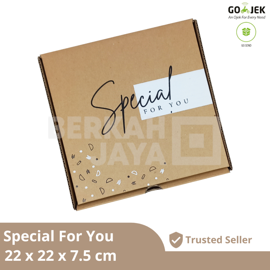 

Special For You 22x22x7.5 cm / Kardus Corrugated / Die Cut / Box Packing Souvenir Pizza / Box / Karton / Kotak / Dus Packing Pizza Hampers Ultah Valentine Anniversary Happy Birthday Graduation Sidang (Kardus Special For You 22 x 22 x 7.5 cm)