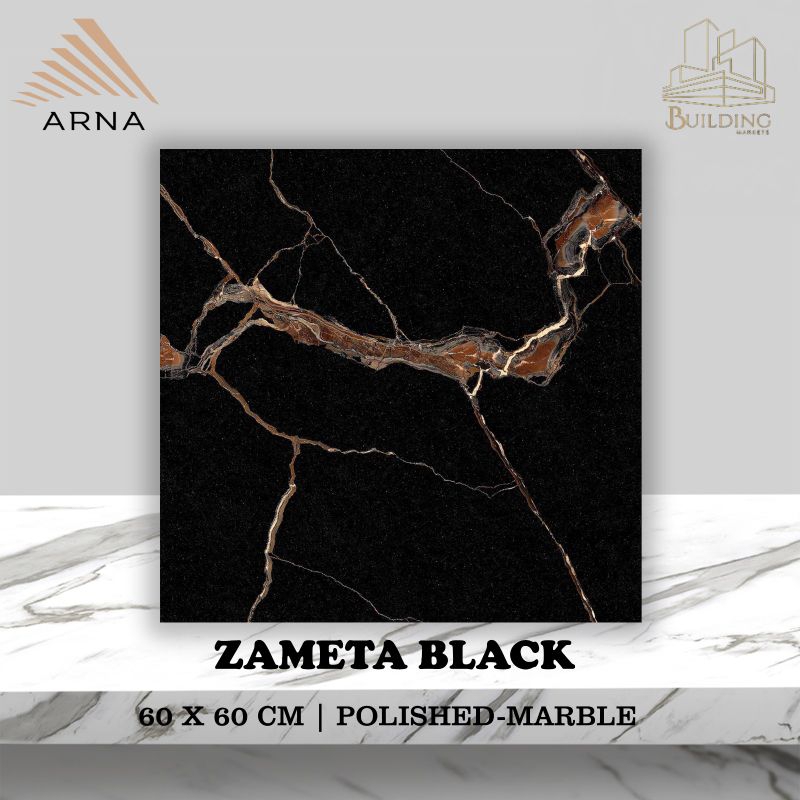 Granite Lantai 60x60 ZAMETA BLACK/GLOSSY/ARNA/SERIES