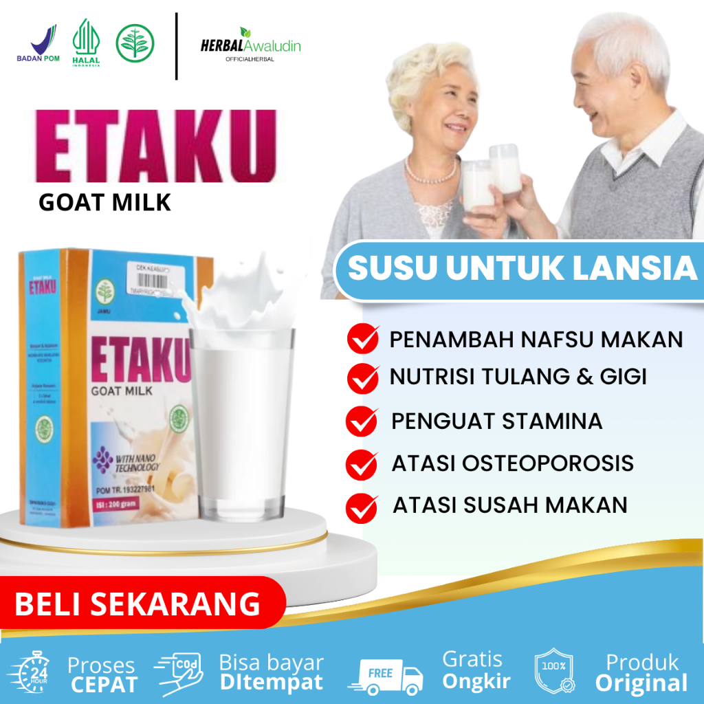 

Susu Penambah Nafsu Makan Lansia, Obat Lansia Susah Makan, Susu Untuk Menjaga Kesehatan Pada Lansia, Susu Untuk Nafsu Makan Kurang, Vitamin Untuk Lansia, Susu Nutrisi Tulang Sendi Dan Otot Dengan Susu Walatra Etaku 100% Original