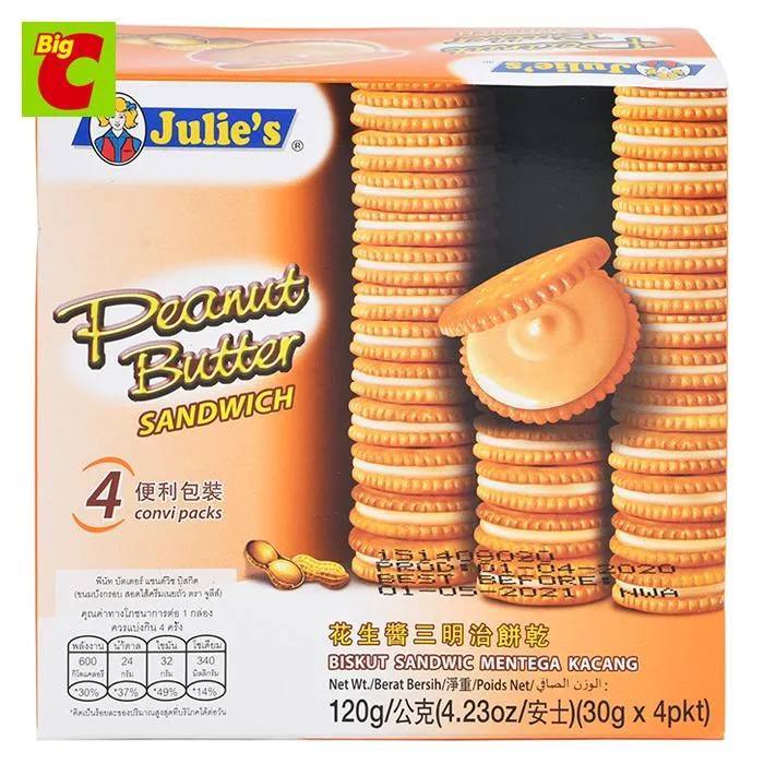 Julie’s peanut butter 120gr isi 4 pack
